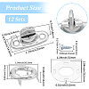 12 Sets Iron Purse Twist Locks DIY-CP0013-76-2