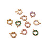  Jewelry 10Pcs 5 Colors Brass Micro Pave Cubic Zirconia Charms KK-PJ0001-23-10