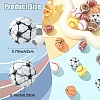 12Pcs 6 Styles Sport Theme Opaque Acrylic Resin Beads MACR-YW0004-78-3