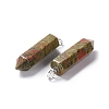Natural Unakite Double Terminated Pointed Pendants G-G926-01P-04-3