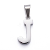 Non-Tarnish 304 Stainless Steel Letter Pendants LS-STAS-H127-J-P-1
