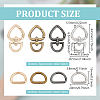 24Pcs 8 Styles Iron D Ring DIY-PH0028-85-2