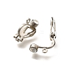 316 Surgical Stainless Steel Rhinestone Clip-on Earring Settings STAS-F311-13P-2