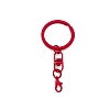 Spray Painted Iron Keychain Swivel Clasps LS-FIND-WH0111-355G-1