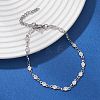 304 Stainless Steel Link Chain Bracelets for Women BJEW-JB12680-4