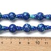 Synthetic Chrysocolla 3-Hole Guru Bead Strands G-K149-46-4