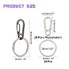 ARRICRAFT 20Pcs 2 Colors Zinc Alloy Rock Climbing Carabiners KEYC-AR0001-02-6