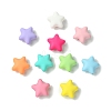 Rubberized Style Opaque Acrylic Beads OACR-CJC0005-04-8