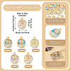 50Pcs 5 Colors Alloy Pendants ENAM-TA0003-93G-4