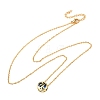 Brass Pave Cubic Zirconia Birth Stone Constellation Pendant Cable Chain Necklaces LS-NJEW-D334-01G-06-4