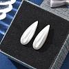304 Stainless Steel Plastic Imitation Pearl Stud Earrings EJEW-R030-01G-01-1