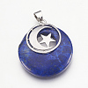 Natural Dyed Lapis Lazuli Pendants KK-F751-F07-2