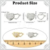 4Pcs 2 Colors Brass Micro Pave Clear Cubic Zirconia Box Clasps KK-CJ0005-90-2