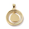 Eco-friendly Brass Micro Pave Cubic Zirconia Pendants KK-D066-21G-RS-2