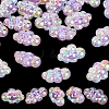 35Pcs UV Plating Rainbow Iridescent Acrylic Beads PACR-PA0001-23B-7