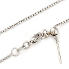 1.5mm Rack Plating Brass Box Chain Adjustable Slider Necklaces for Women Men MAK-L044-35RG-6