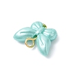 Opaque Acrylic Imitation Pearl Beads Pendants PALLOY-JF04296-02-5