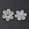 Frosted Flower Clear Transparent Acrylic Beads X-PAF154Y-11-3