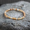 Natural Red Aventurine Rondelle Beaded Stretch Bracelets UT5328-5-1