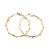 Brass Beaded Big Hoop Earrings for Women EJEW-G297-05G-1