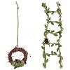 8Pcs Rattan & Jute Cord Hanging Display Deocration for Graden HJEW-OC00396-1