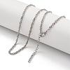 Non-Tarnish 304 Stainless Steel Wheat Chain Necklaces NJEW-R266-02P-2