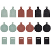 6 Bags 3 Styles Wood Plate Display Decorations DJEW-FG0001-46-1