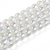 Transparent Electroplate Glass Beads Strands GLAA-N001-10mm-A01-1