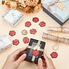 50Pcs 2 Styles Rose & Heart Adhesive Wax Seal Stickers DIY-CP0010-23B-3