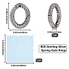 1Pc Sterling Silver Twister Clasps STER-BBC0009-54-2