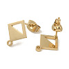 Ion Plating(IP) 304 Stainless Steel Stud Earring Findings X-STAS-I206-85G-2