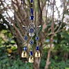 2Pcs 2 Style Car Hanging Alloy Glass Rhinestone Wind Chime HJEW-SZ0001-14-7