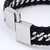 Unisex Braided Leather Cord Bracelets BJEW-F119-23-2