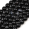 Natural Black Agate Bead Strands G-G962-10mm-12-A-2