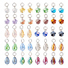 120Pcs 20 Style Electroplate Glass Pendant CW-TAC0001-21-2