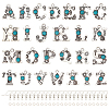 DIY Initial Alphabet Alloy Dangle Earrings Making Kit DIY-SC0024-99-1