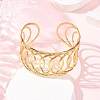304 Stainless Steel Cuff Bangles for Women BJEW-G749-01G-3