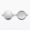 Tarnish Resistant 304 Stainless Steel Cabochon Connector Settings LS-STAS-E146-19P-16mm-1
