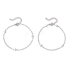 304 Stainless Steel Cross Link Bracelets for Women BJEW-JB12360-01-2
