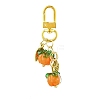 Autumn Theme Persimmon Handmade Lampwork Pendant Decorations HJEW-JM02813-2