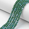 Electroplate Opaque Solid Color Glass Beads Strands LS-EGLA-A034-P4mm-L05-1