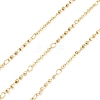 Brass Cube Beaded Link Chains CHC-M025-63G-1