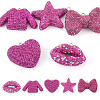 5Pcs 5 Styles Handmade Polymer Clay Glass Rhinestone Big Pendants RB-BT0001-04-1