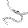 304 Stainless Steel Rhombus Link Chain Bracelet Making AJEW-JB01445-4