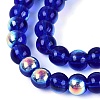 Electroplate Transparent Glass Beads Strands EGLA-Q132-4MM-A16-3