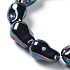 Electroplated Glass Imitation Pearl Beads Strands BSHE-G035-01A-04-1-3