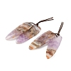 Natural Amethyst Lace Agate Pendants G-S398-03F-2
