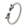 Viking 304 Stainless Steel Open Cuff Bangles for Men BJEW-U001-06B-AS-1