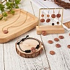 240Pcs 12 Style Laser Cut Wood Connector Charms WOOD-CD0001-34-8