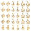 30Pcs 3 Style Rack Plating Brass Charms KK-HY0001-84-1